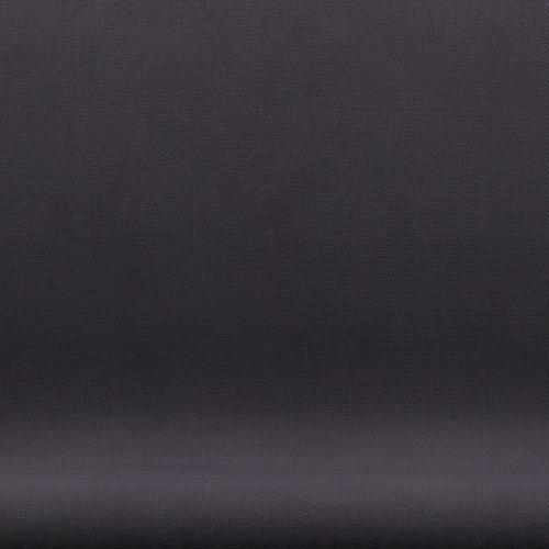Fritz Hansen Swan Sofa 2-personers, svart lack/steelcut trio varm mörkblå