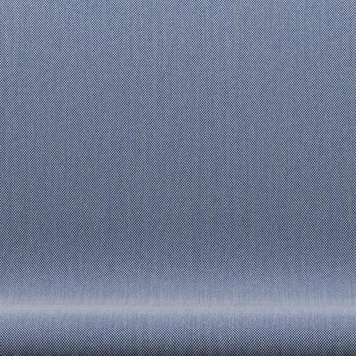 Fritz Hansen Swan Sofa 2-personers, svart lack/steelcut trio vit/blå