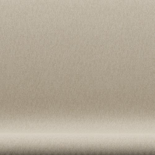 Fritz Hansen Svan soffa 2-personers, svart lack/sunniva ljus beige