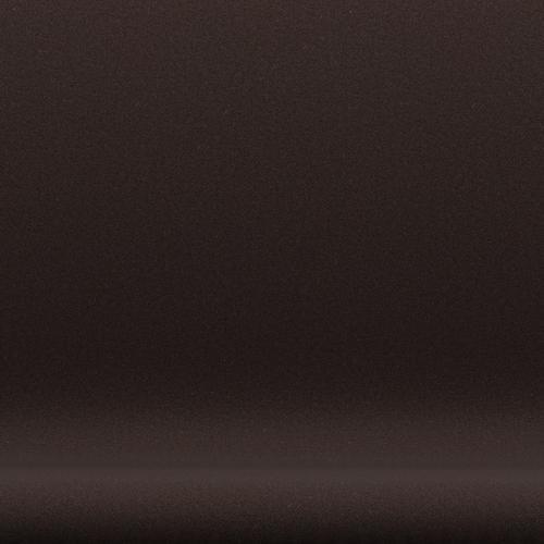 Fritz Hansen Svan soffa 2-sits, svart lackerad/tonus mörkbrun