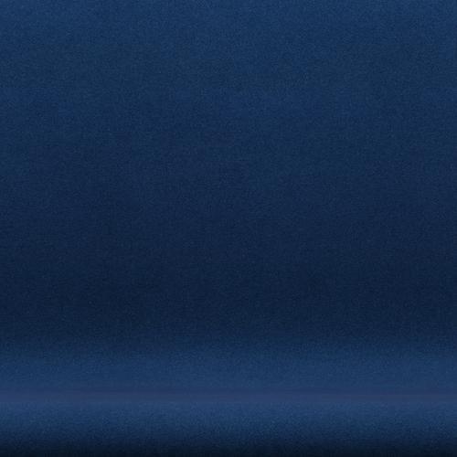 Fritz Hansen Svan soffa 2-personers, svart lack/tonus mörk korallblå