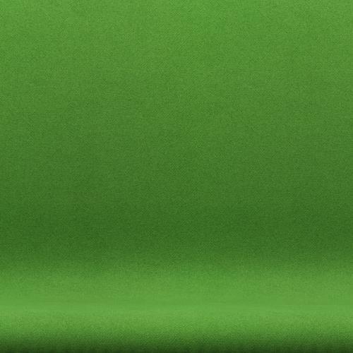 Fritz Hansen Svan soffa 2-sits, svart lackerad/tonus klar grön