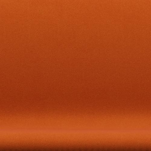 Fritz Hansen SWAN SOFA 2-personers, Black Lacquer/Tonus Orange (605)