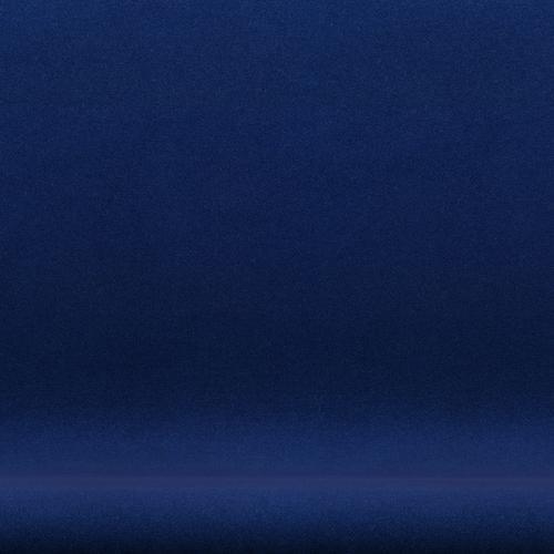 Fritz Hansen Svan soffa 2-personers, svart lack/tonus Royal Blue