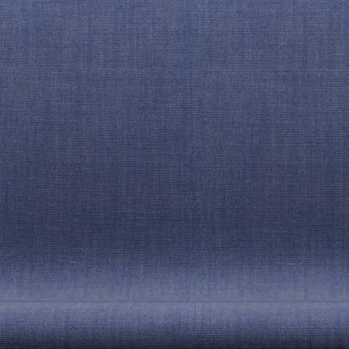 Fritz Hansen Svanesofa 2-Personers, Silver Grey/Canvas Washed Blue