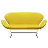 Fritz Hansen Svan soffa 2-personers, silvergrå/komfort gul (62003)