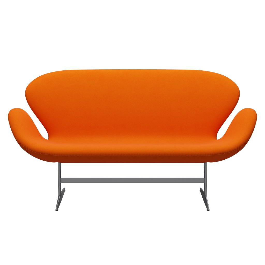 Fritz Hansen Svan soffa 2-personers, silvergrå/komfort gul/orange