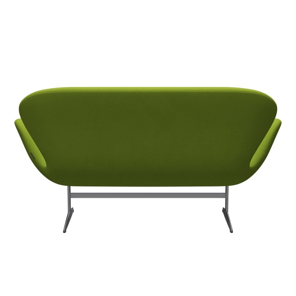 Fritz Hansen Svan soffa 2-personers, silvergrå/komfort ljusgrön (68000)
