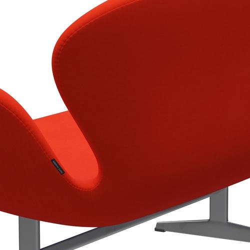 Fritz Hansen Svan soffa 2-personers, silvergrå/komfort orange/röd