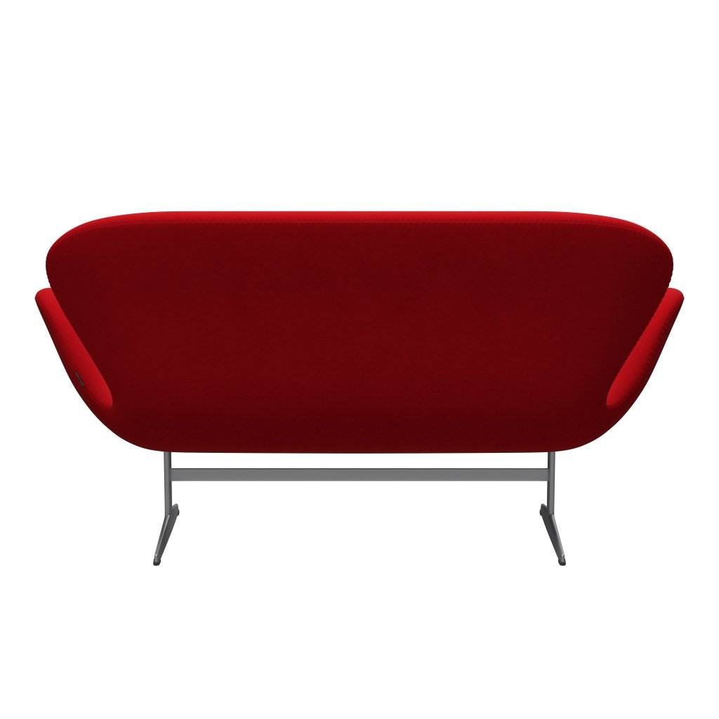 Fritz Hansen Swan Sofa 2-personers, Silver Grey/Comfort Red (64013)
