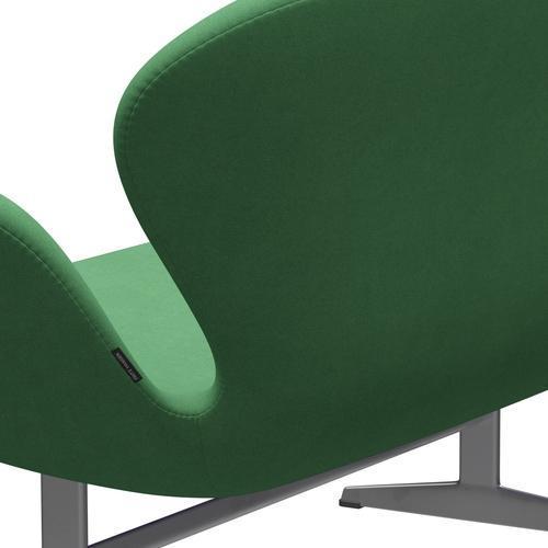 Fritz Hansen Svan soffa 2-personers, silvergrå/divina grön