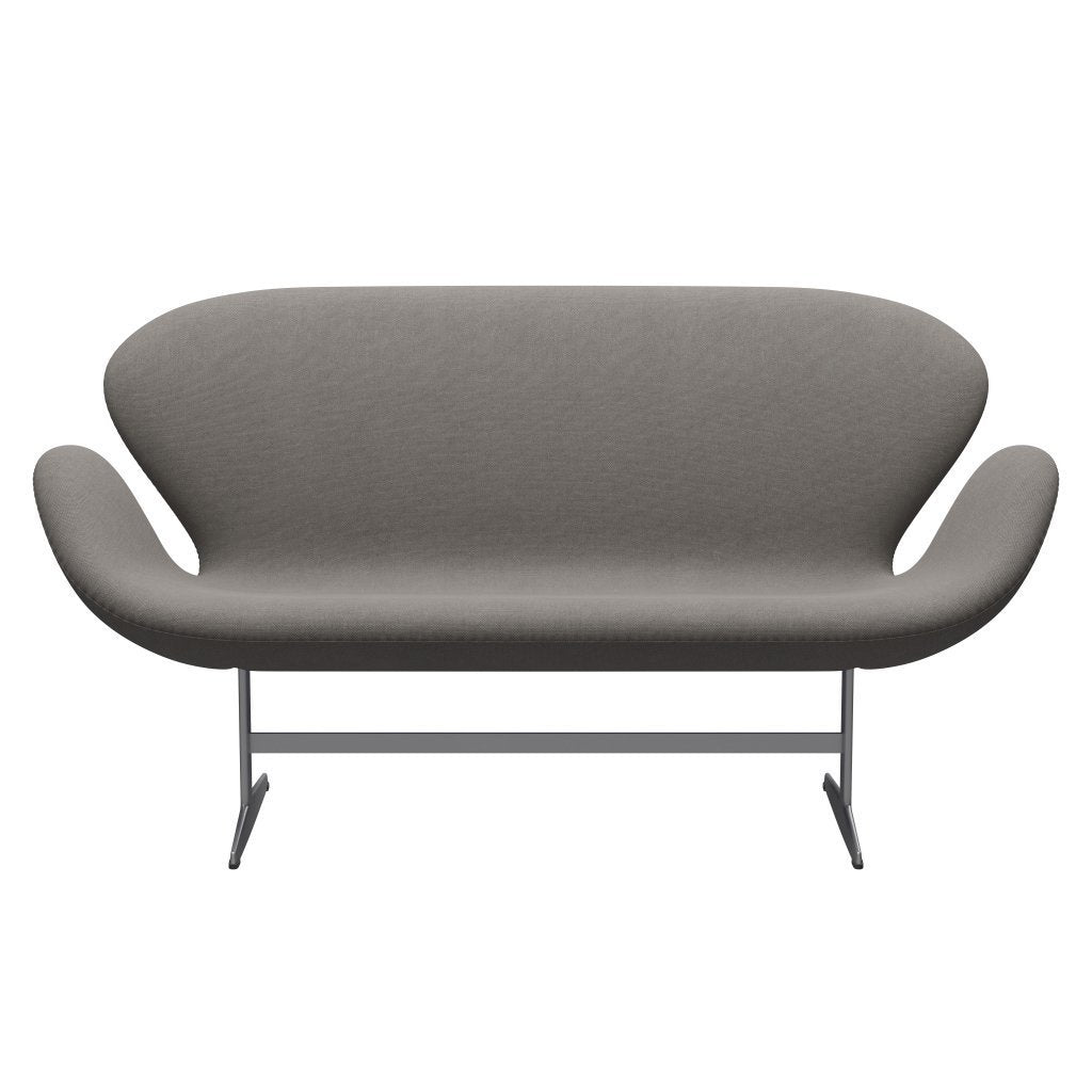 Fritz Hansen Svan soffa 2-personers, silvergrå/steelcut medium grå