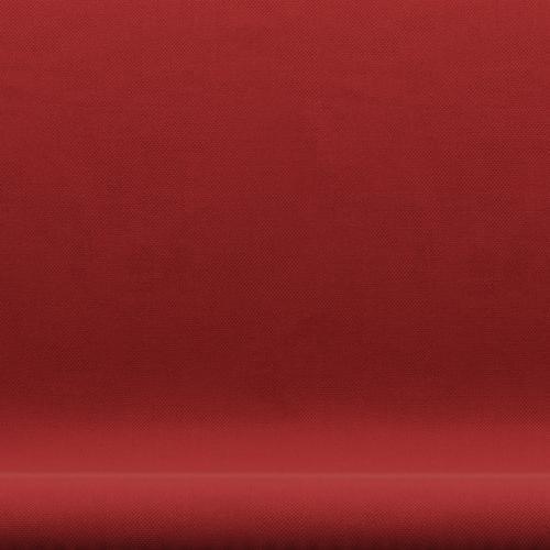Fritz Hansen Svan soffa 2-personers, silvergrå/steelcut röd