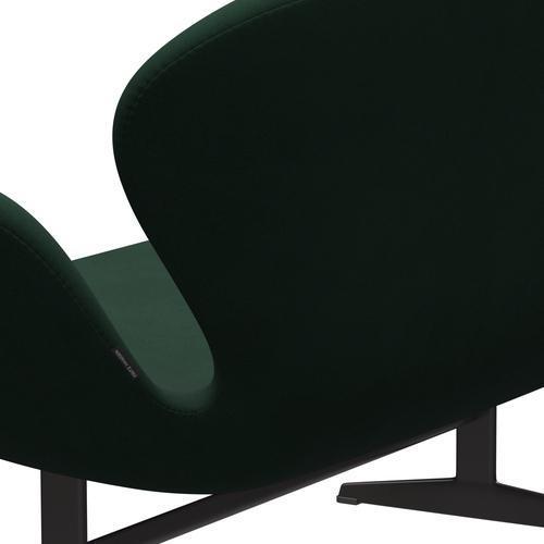 Fritz Hansen Svan soffa 2-personers, varm grafit/komfort mörkgrön