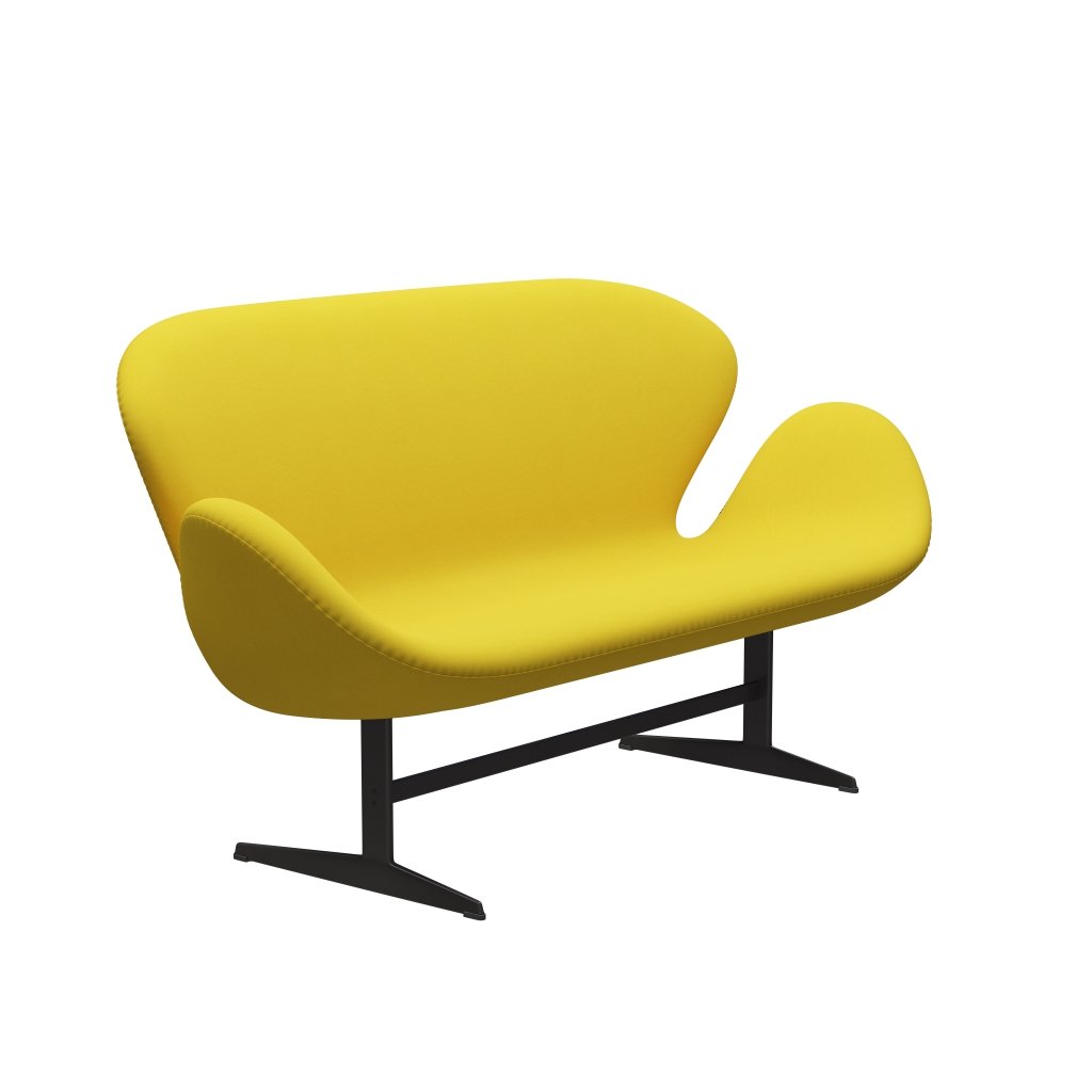 Fritz Hansen Svan soffa 2-personers, varm grafit/komfort gul (62003)
