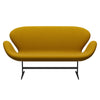 Fritz Hansen Svan soffa 2-personers, varm grafit/komfort gul (62004)