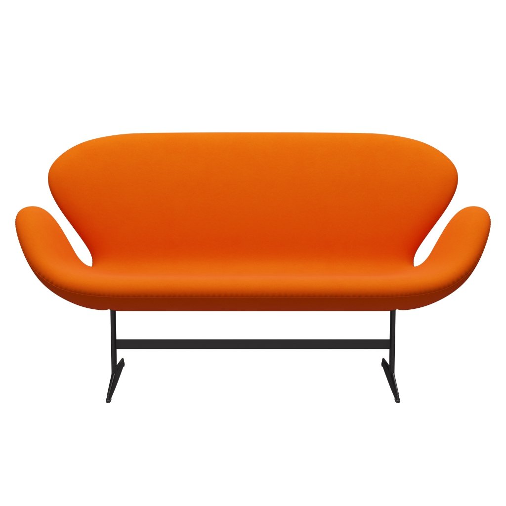Fritz Hansen Svan soffa 2-personers, varm grafit/komfort gul/orange