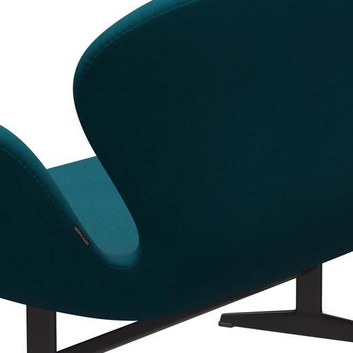 Fritz Hansen Svan soffa 2-personers, varm grafit/komfort grön/blå