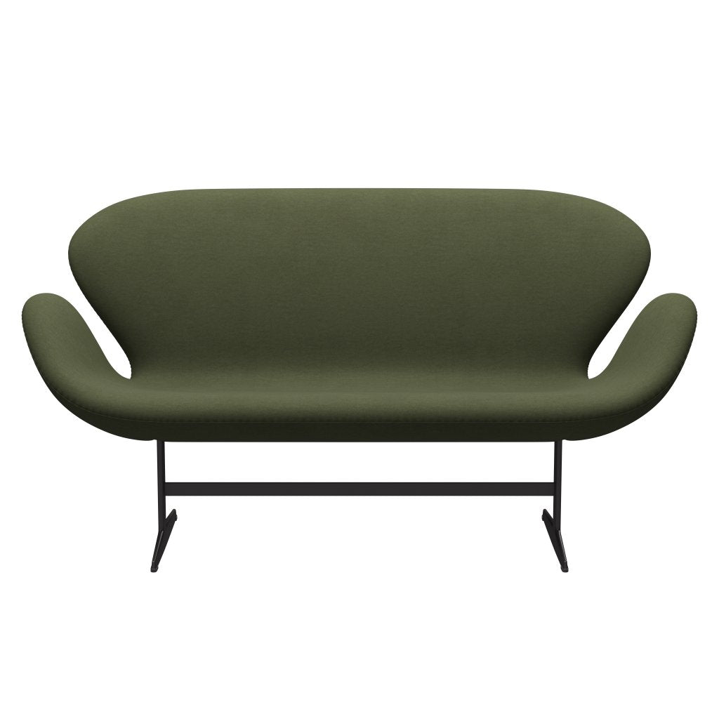 Fritz Hansen Svan soffa 2-personers, varm grafit/komfort grön/grå