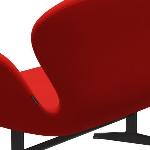 Fritz Hansen Svan soffa 2-personers, varm grafit/komfortljus röd