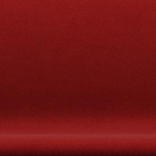 Fritz Hansen Svan soffa 2-personers, varm grafit/divina Bordeaux röd
