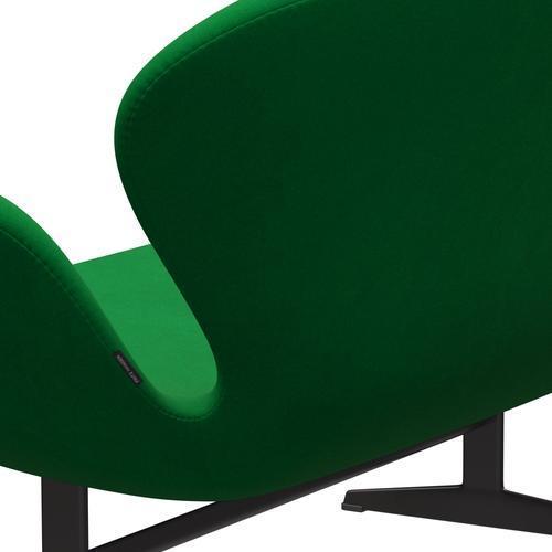 Fritz Hansen Svan soffa 2-personers, varm grafit/divina gräsgrön