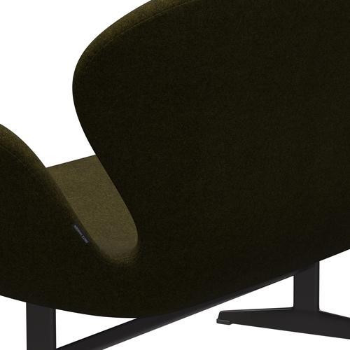 Fritz Hansen Svan soffa 2-sits, varm grafit/divina melange mörka oliver