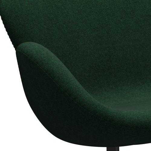 Fritz Hansen Svan soffa 2-sits, varm grafit/divina melange mörk varm grön