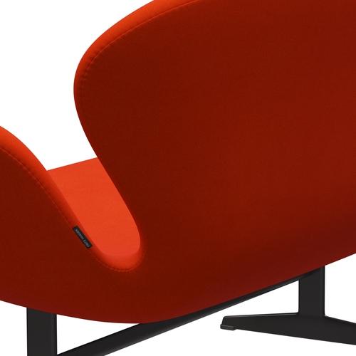 Fritz Hansen Svan soffa 2-personers, varm grafit/divina orange/röd