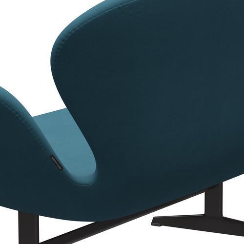 Fritz Hansen Svan soffa 2-personers, varm grafit/berömmelse blått grönt