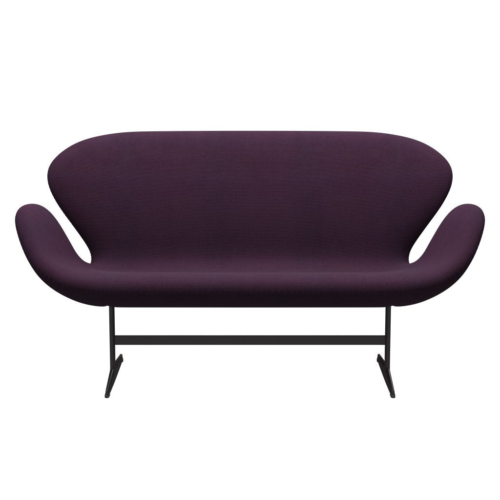 Fritz Hansen Svan soffa 2-personers, varm grafit/steelcut medium lila