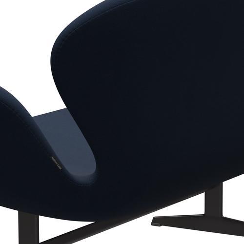 Fritz Hansen Swan Sofa 2-personers, varm grafit/stålcut mörk havblå