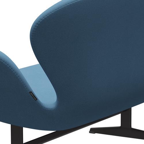 Fritz Hansen Svan soffa 2-personers, varm grafit/tonus pastellblå