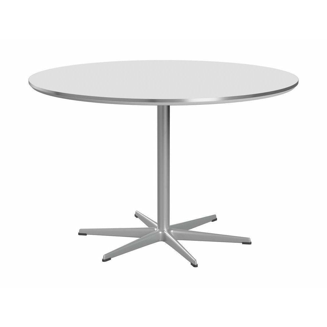 Fritz Hansen Cirkulært Spisebord Ø120 Cm, Hvid/Sølvgrå