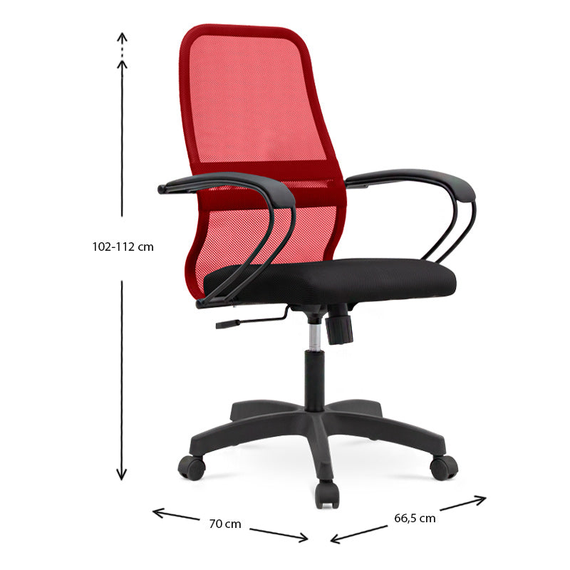 Office Chair MARA Mesh Red/Black