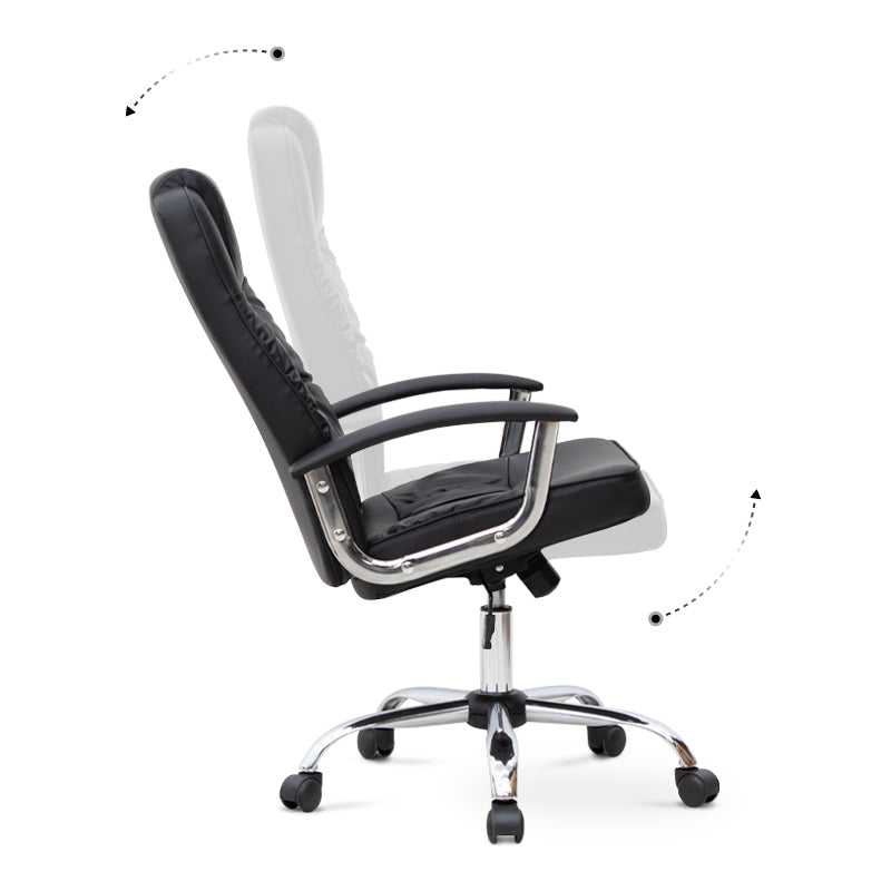 Office Chair ARLENE PU leather Black 62x63x112/122cm