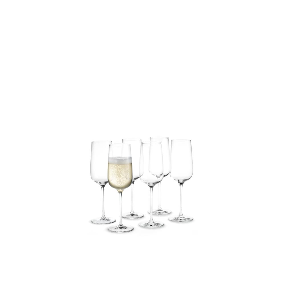 Holmegaard Bukett champagneglas, 6 st.