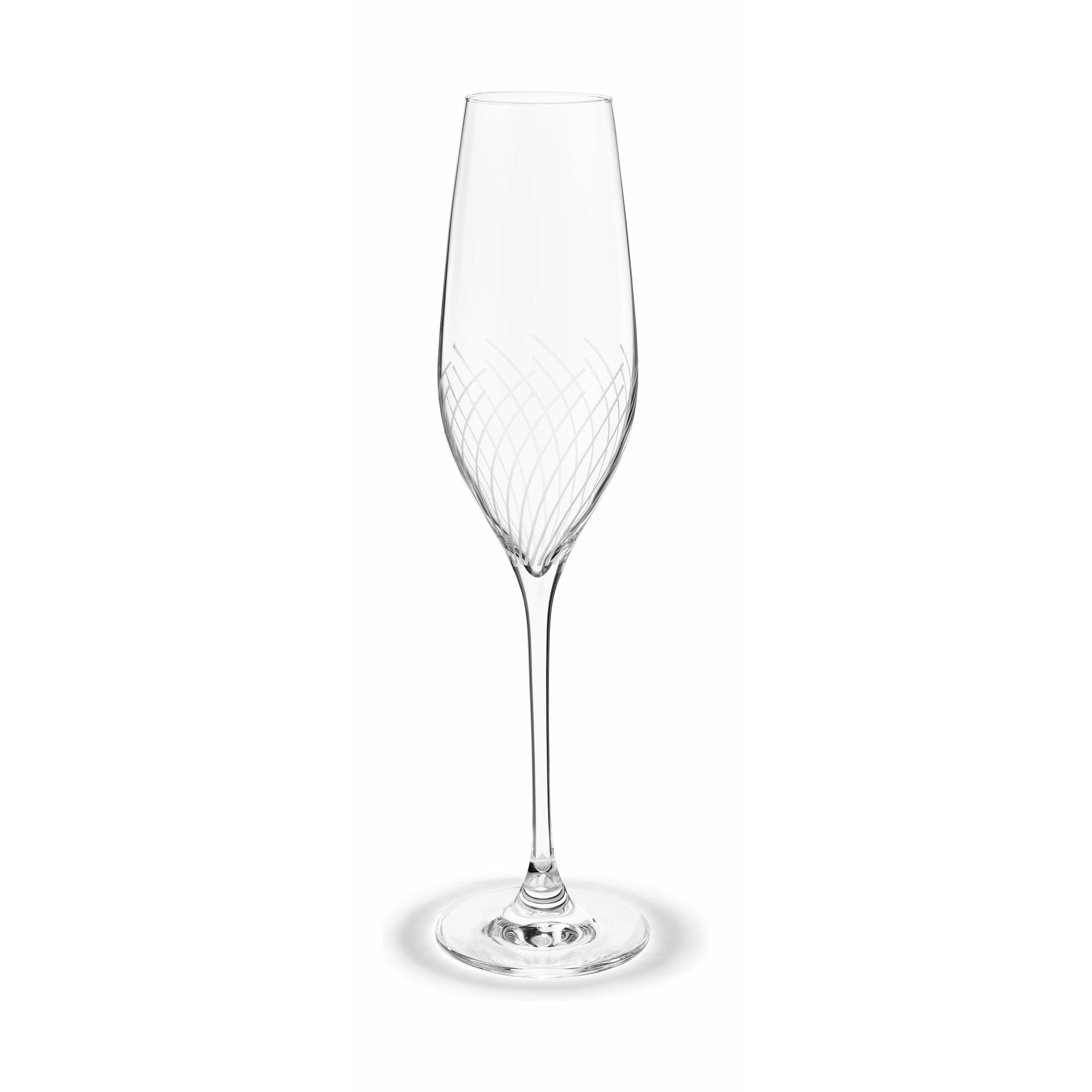 Holmegaard Cabernet Lines Champagneglas, 2 Stk.