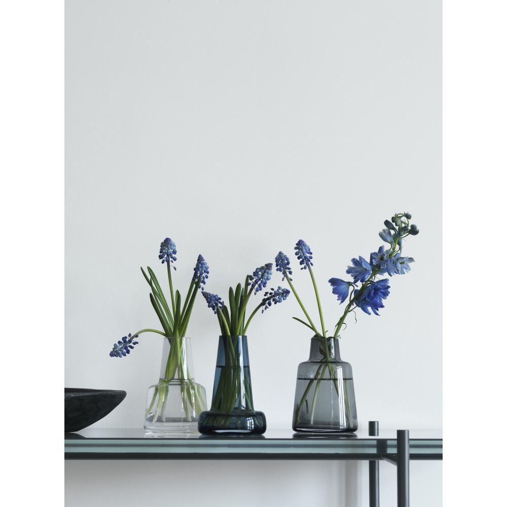 Holmegaard Flora Vase Blue, 12 cm