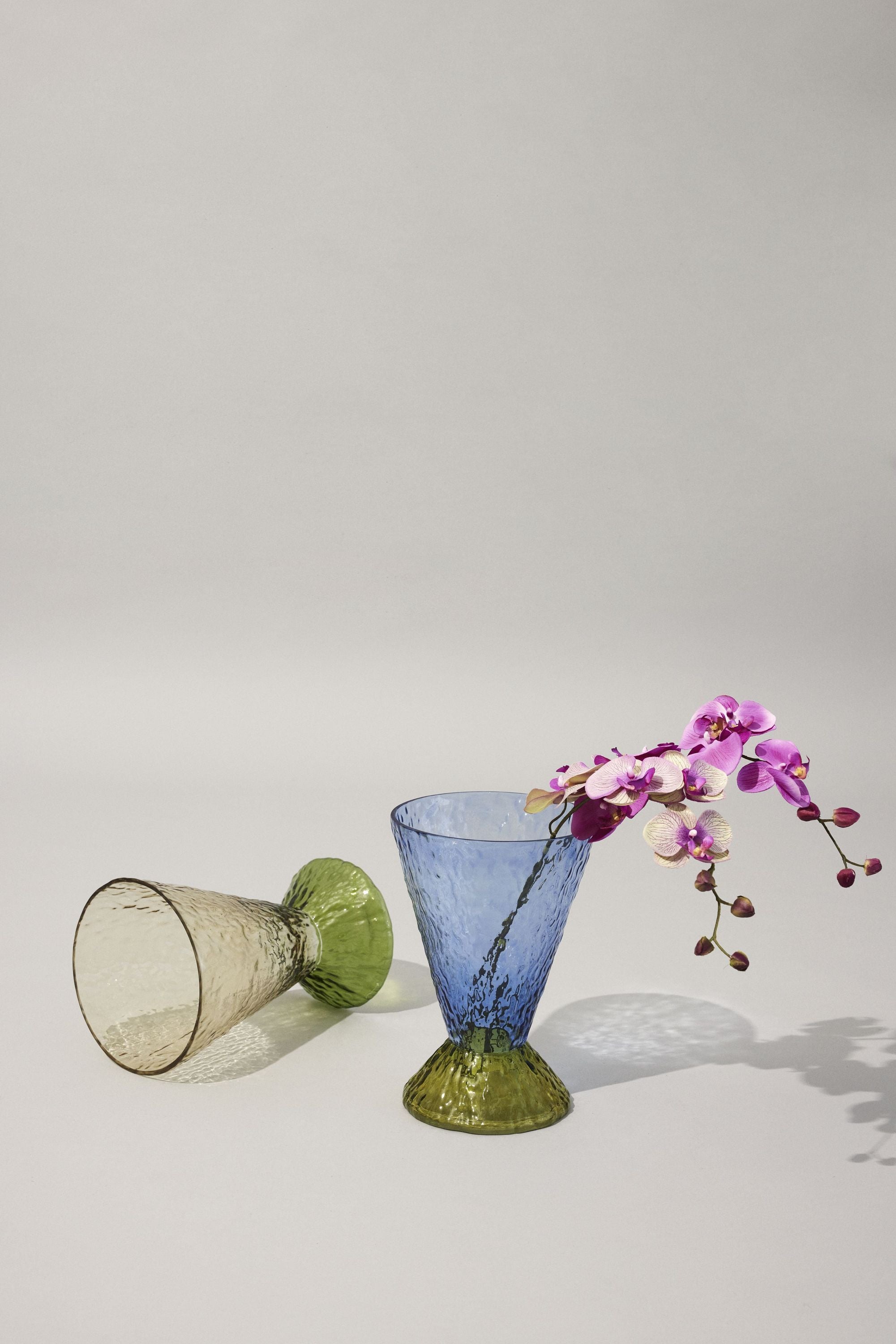Hübsch Abyss Vase, ljusblå/oliv