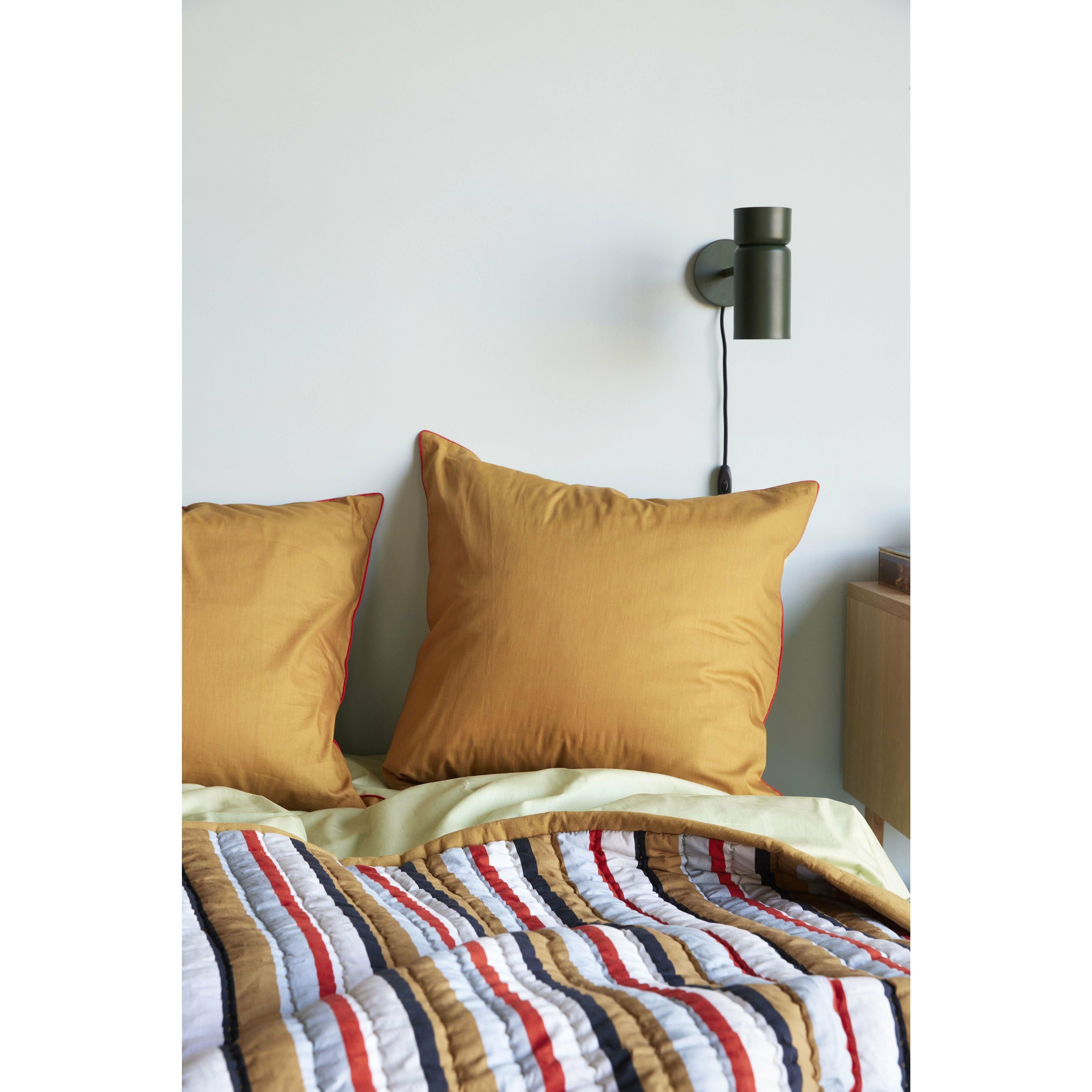 Hübsch Aki sängkläder grön/orange, 60/220 cm