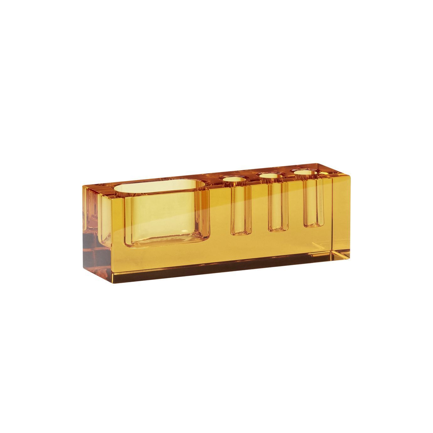 Hübsch Block Desk Organize Crystal Amber Yellow