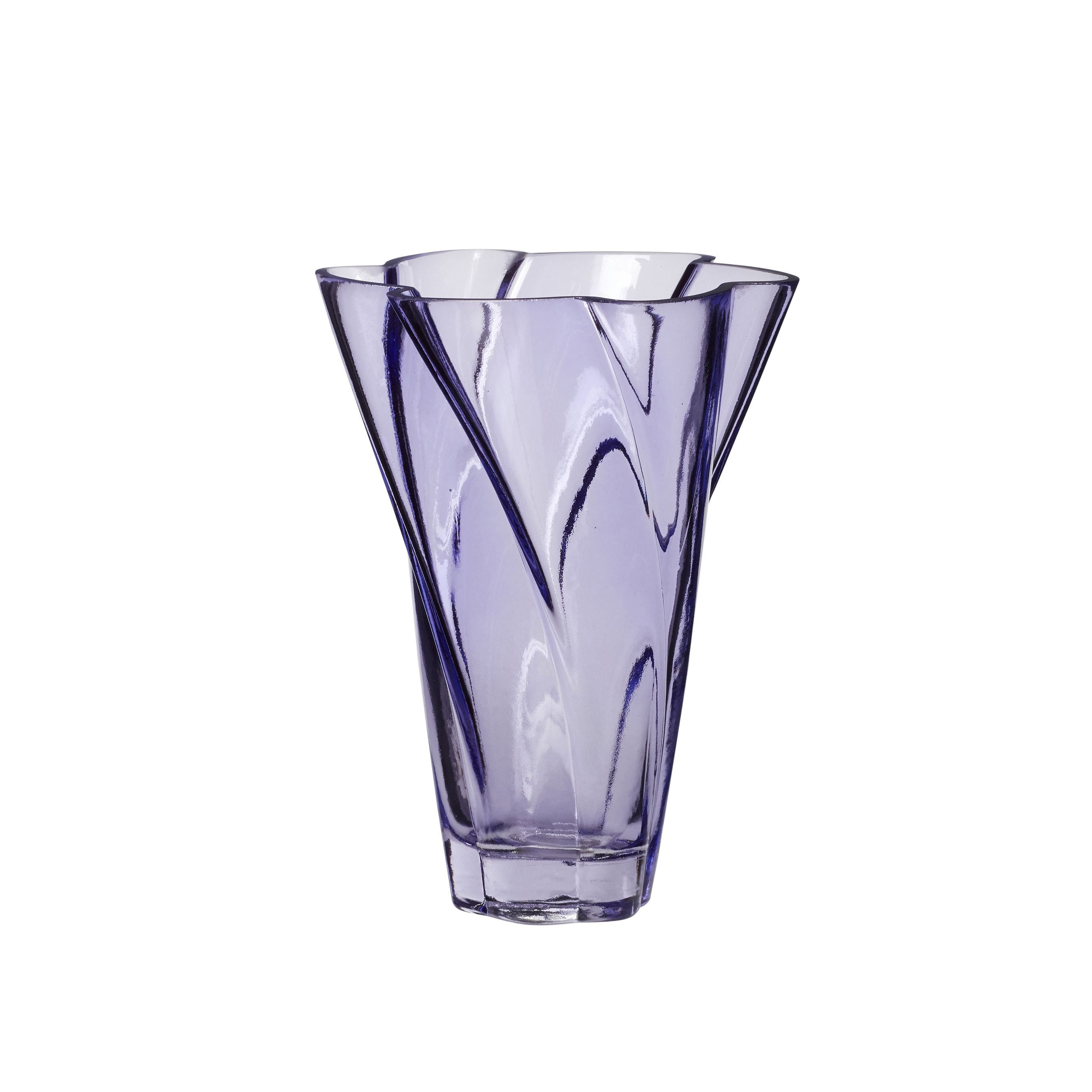 Hübsch Bloom Vase Glas Lilla