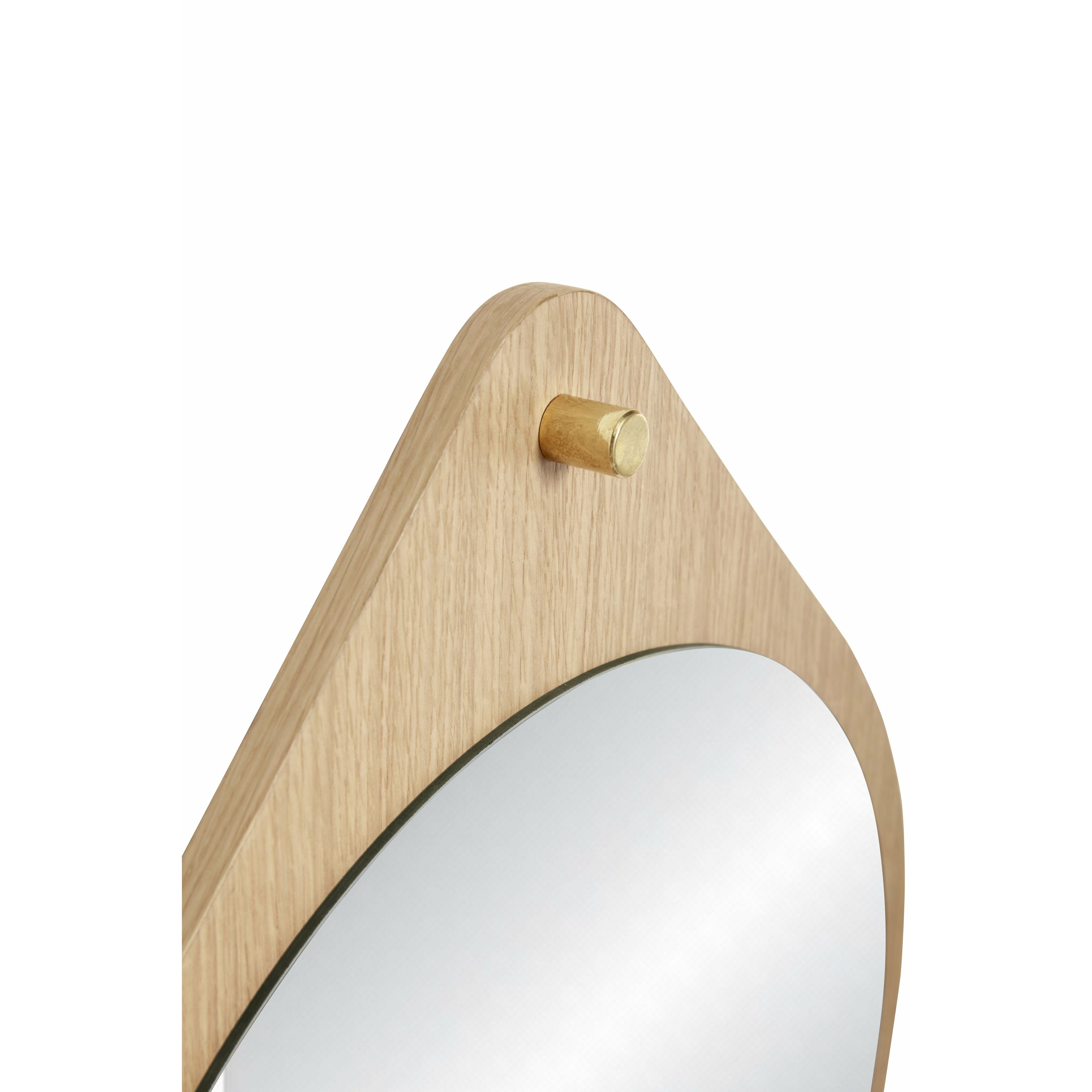 Hübsch Drop Wall Mirror Round Oak Frees FSC