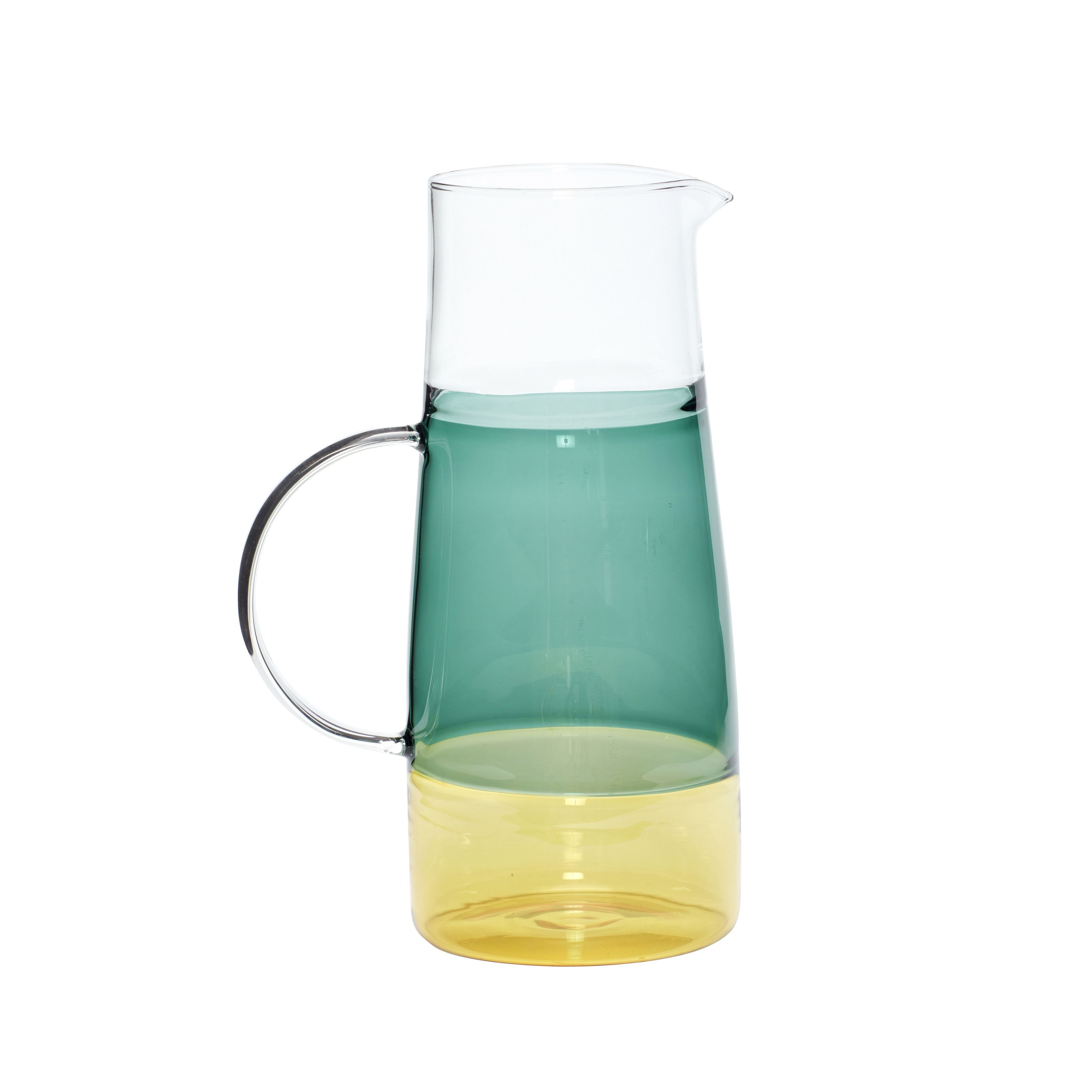 Hübsch Lemonade Carafe Glass Ready/Green/Yellow