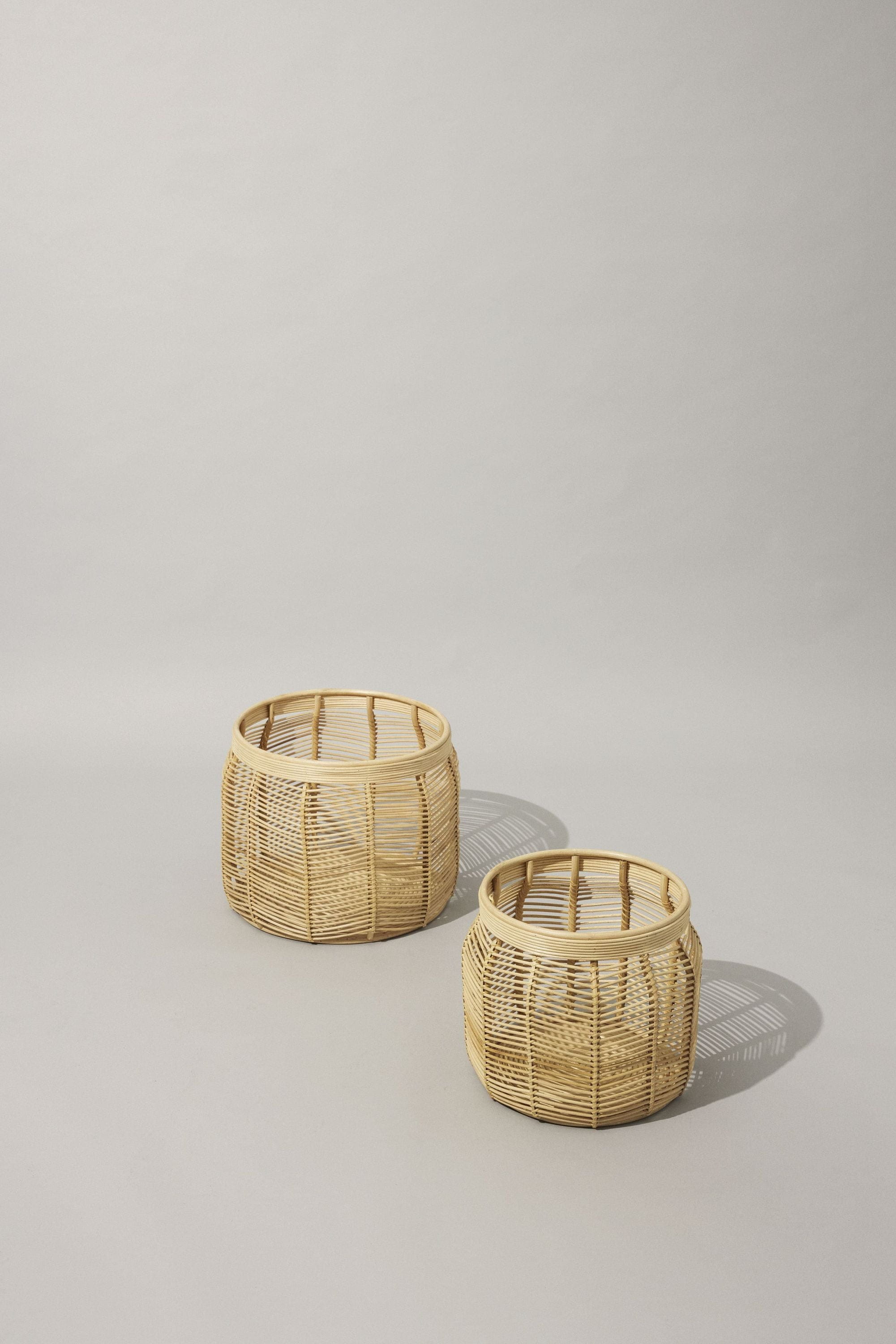 Hübsch Luxe Basket Nature Set med 2