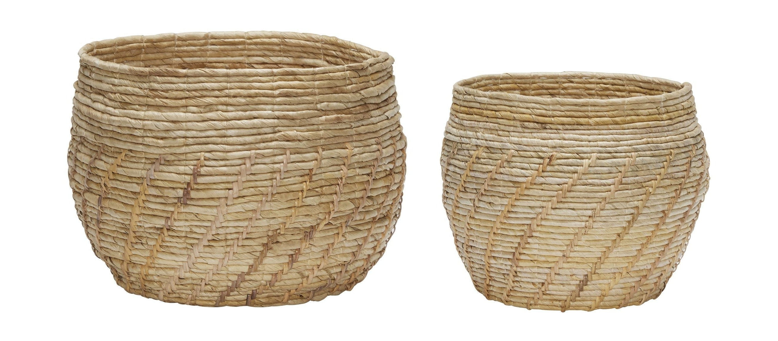 Hübsch Luxe Basket Nature Set med 2