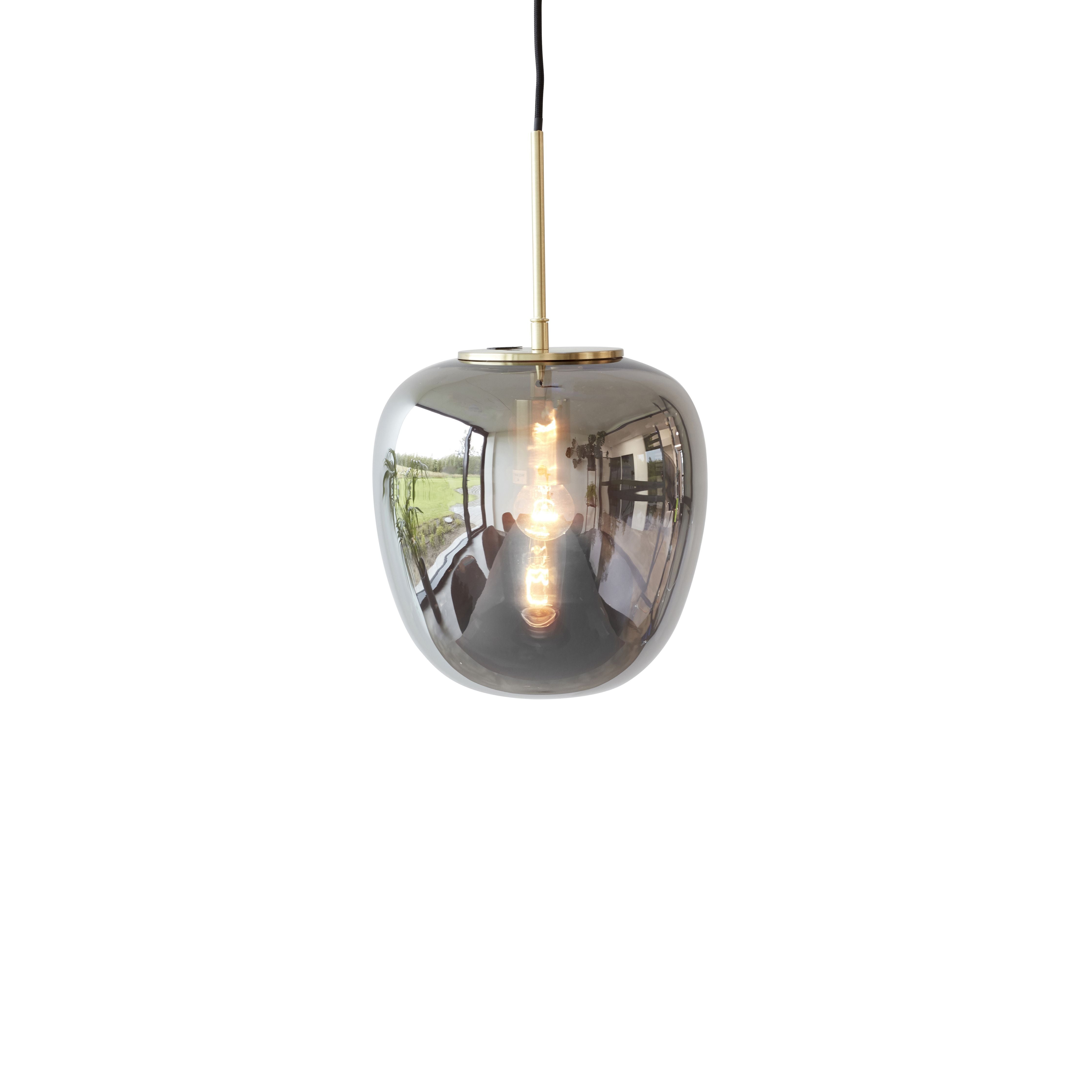Hübsch Reflect Lampe Glas Jern/Messing, 30x36 Cm