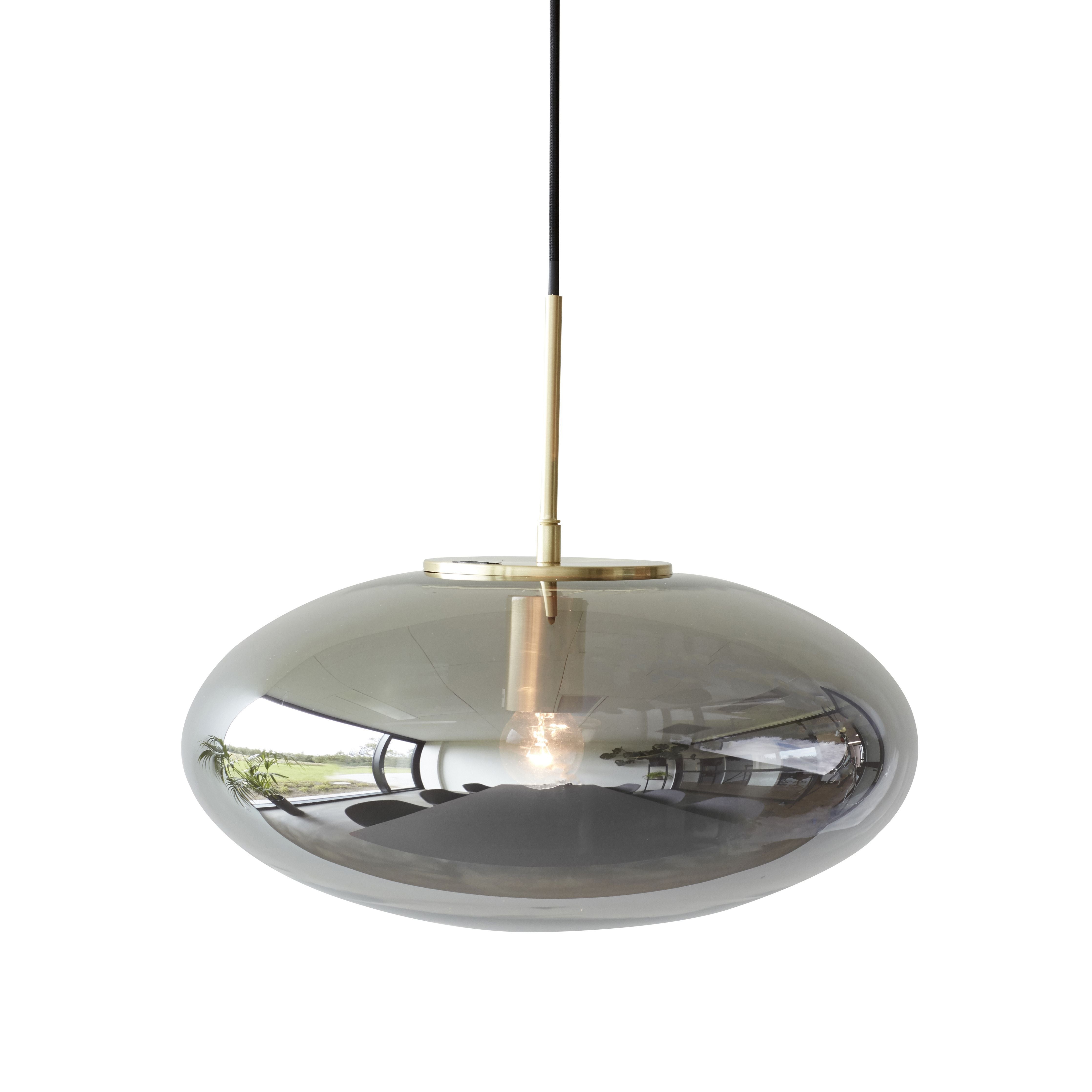 Hübsch Reflect Lampe Glas Jern/Messing, 40x36 Cm