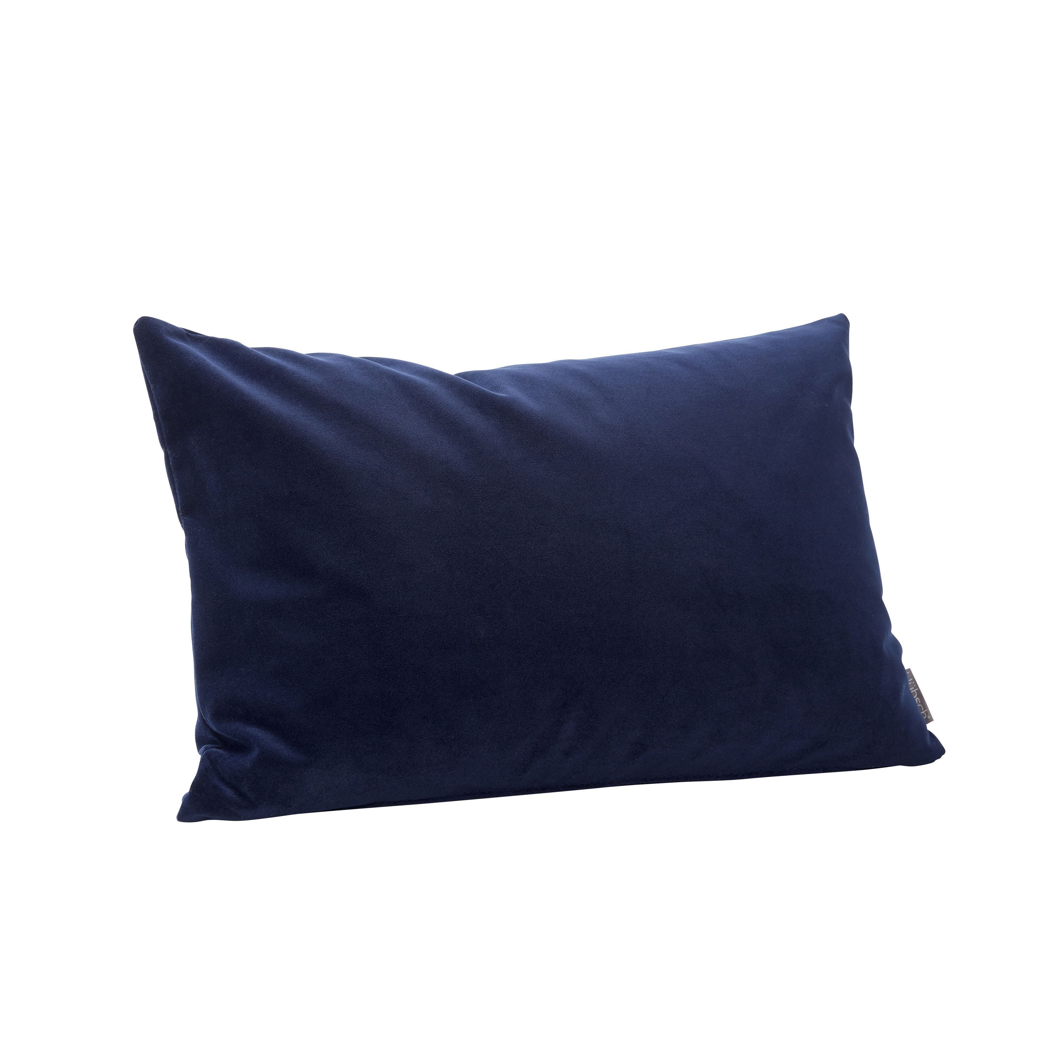 Hübsch Willow Cushion med Fill Velor Blue